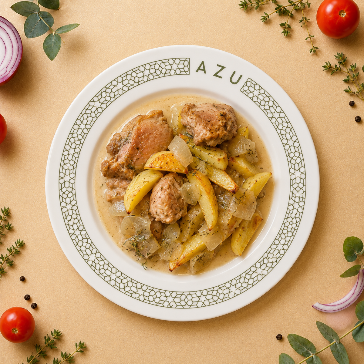 Курица запеченная в фольге Изображение Курица запеченная в фольге - AZU