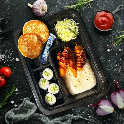 Ланч-Бокс с Курочкой и рисом Изображение Ланч-Бокс с Курочкой и рисом - Yo! Fish