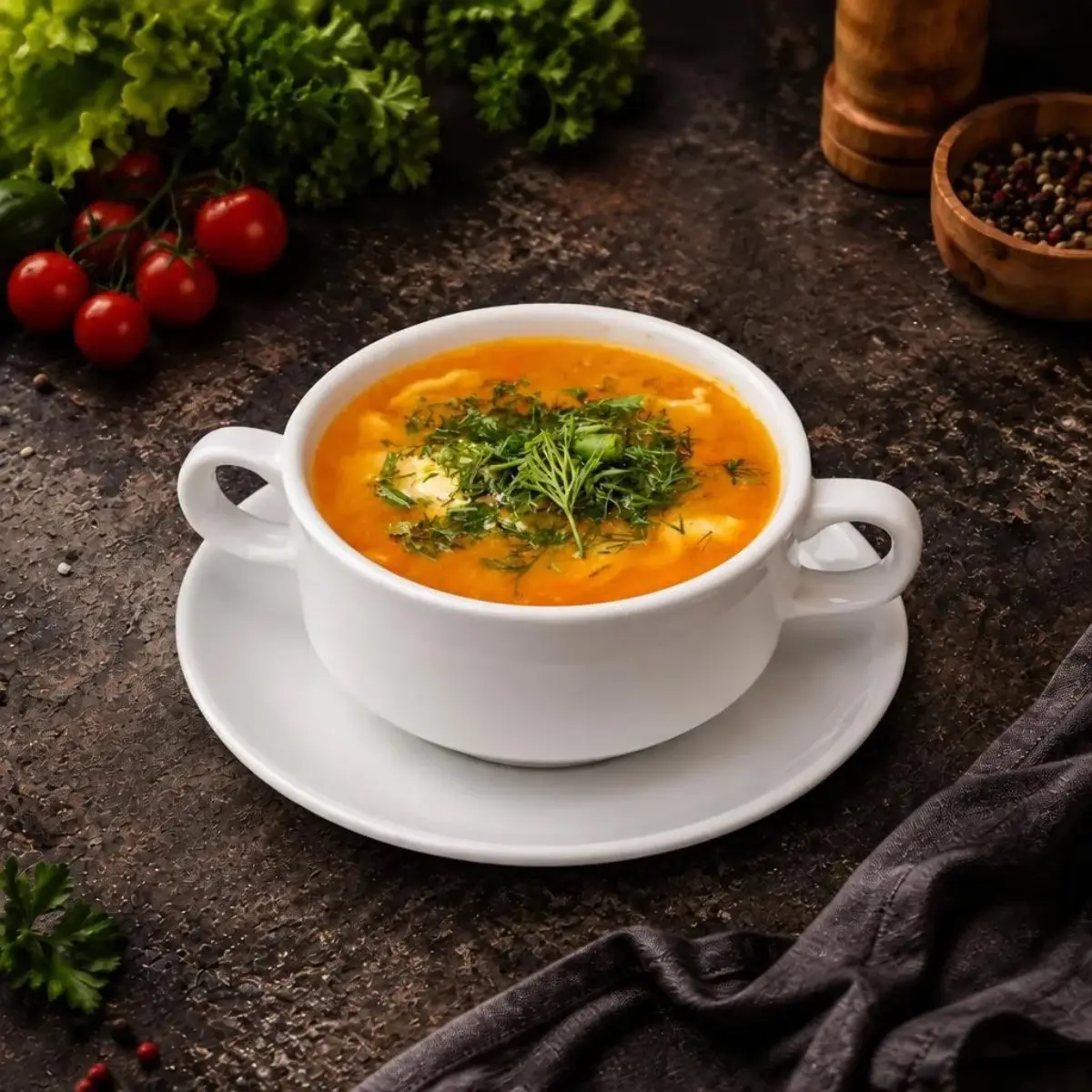 Суп лапша с курицей Изображение Суп лапша с курицей - PULSE